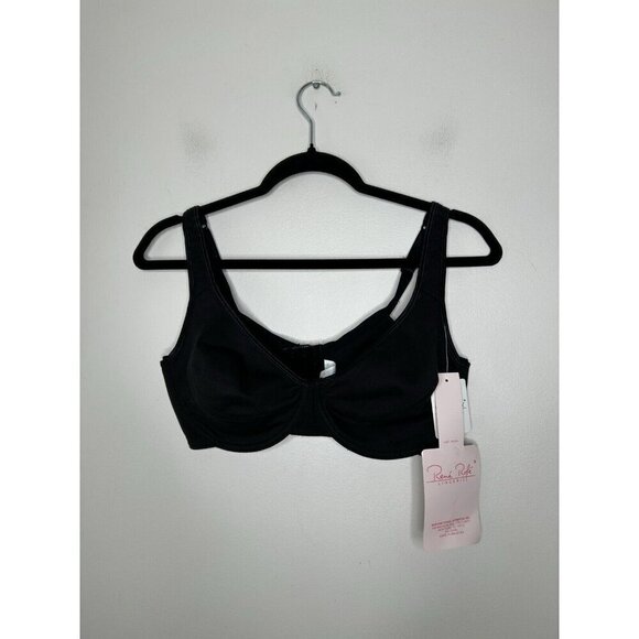 Rene Rofe Everyday Full Support Black Bra Size 38 DD New With Tags NWT - Picture 1 of 8